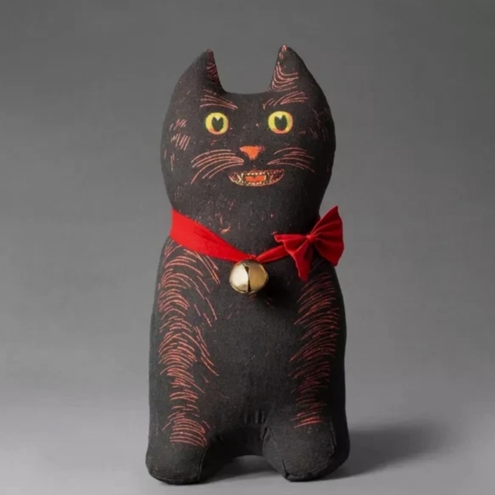 John Derian Black Cat Pillow